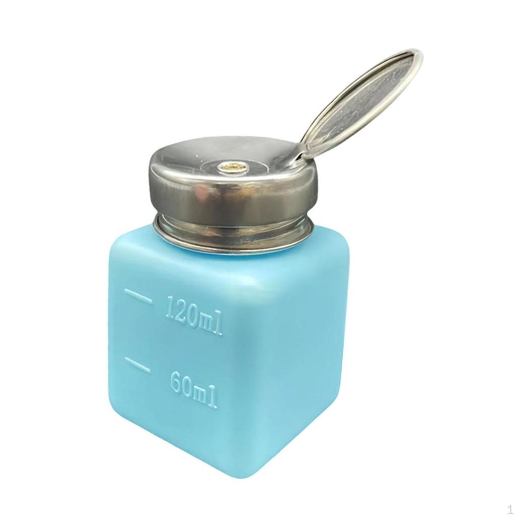 Liquid Dispenser with Pump for Nail Polish Remover, Refillable Container In Blue