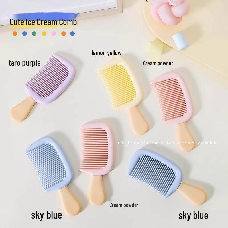 

Ice Cream Hair Brush for Women: Smooth, Portable Comb for Long and Straight Hair