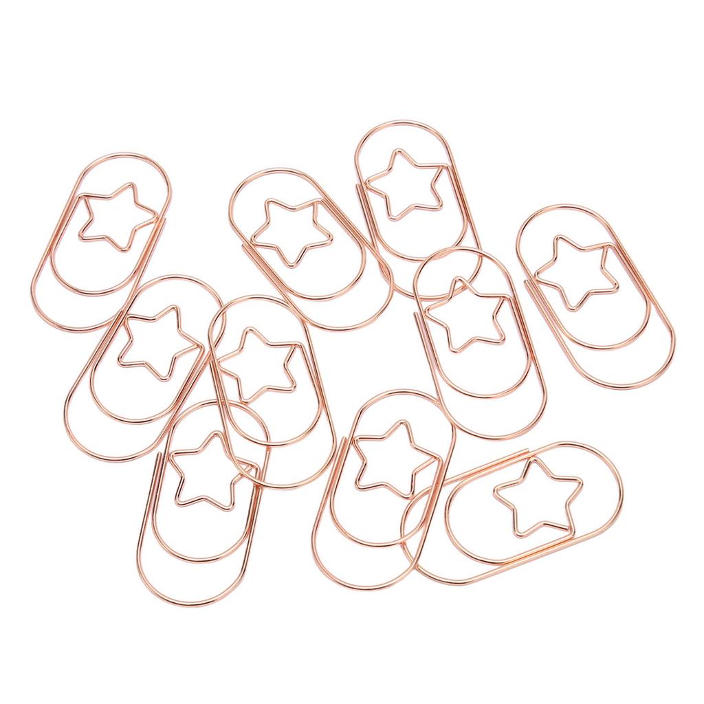 40PCS Star Paper Clips Bright Color Rust Proof Coating Portable Lightweight for Home