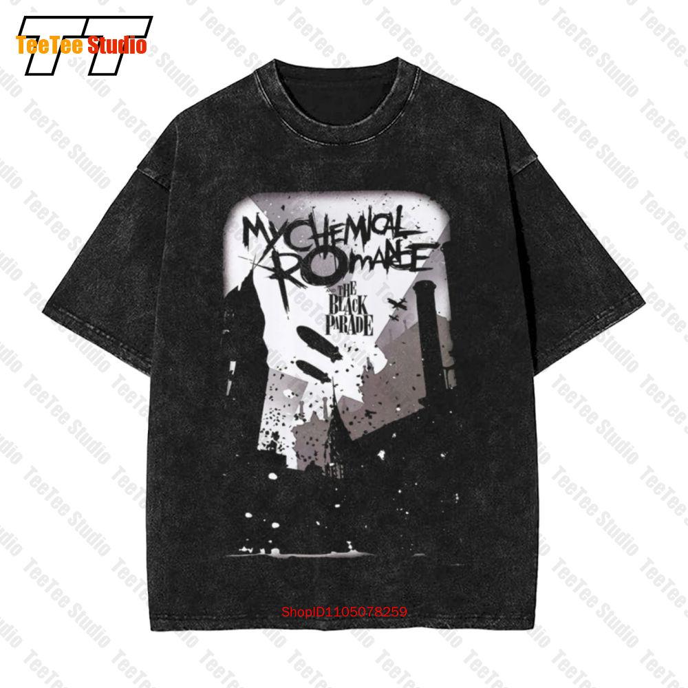 S My Chemical Romance Skulls Parade Gerard Way Ray Mikey Way Vintage Oversized TShirt VPSW S