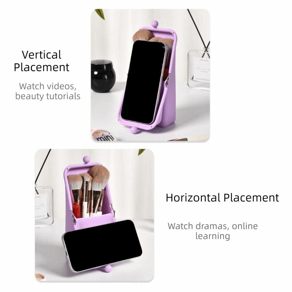 Vertical Cosmetic Brushes Bag Silicone Toiletry Storage Box Stationery Box Cosmetic Tool