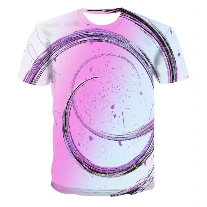 Men's Casual 3D Printed T-shirt O-Neck Fashionable and Fun Three-Dimensional Short Sleeved Plus Size Comfortable Top