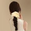 Lace Trim Hair Scrunchies for Women and Girl Aesthetic Hair Elastic Hair Tie Oversized Hair Circle for Everyday Wear