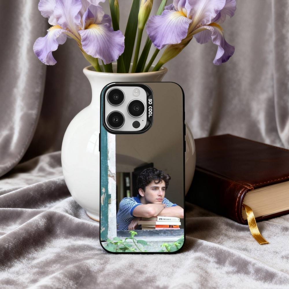 T-Timothee C-ChalametS Phone Case For iPhone17,16,15,14,13,12,11 Plus,Pro Max Black Candy silver phone case