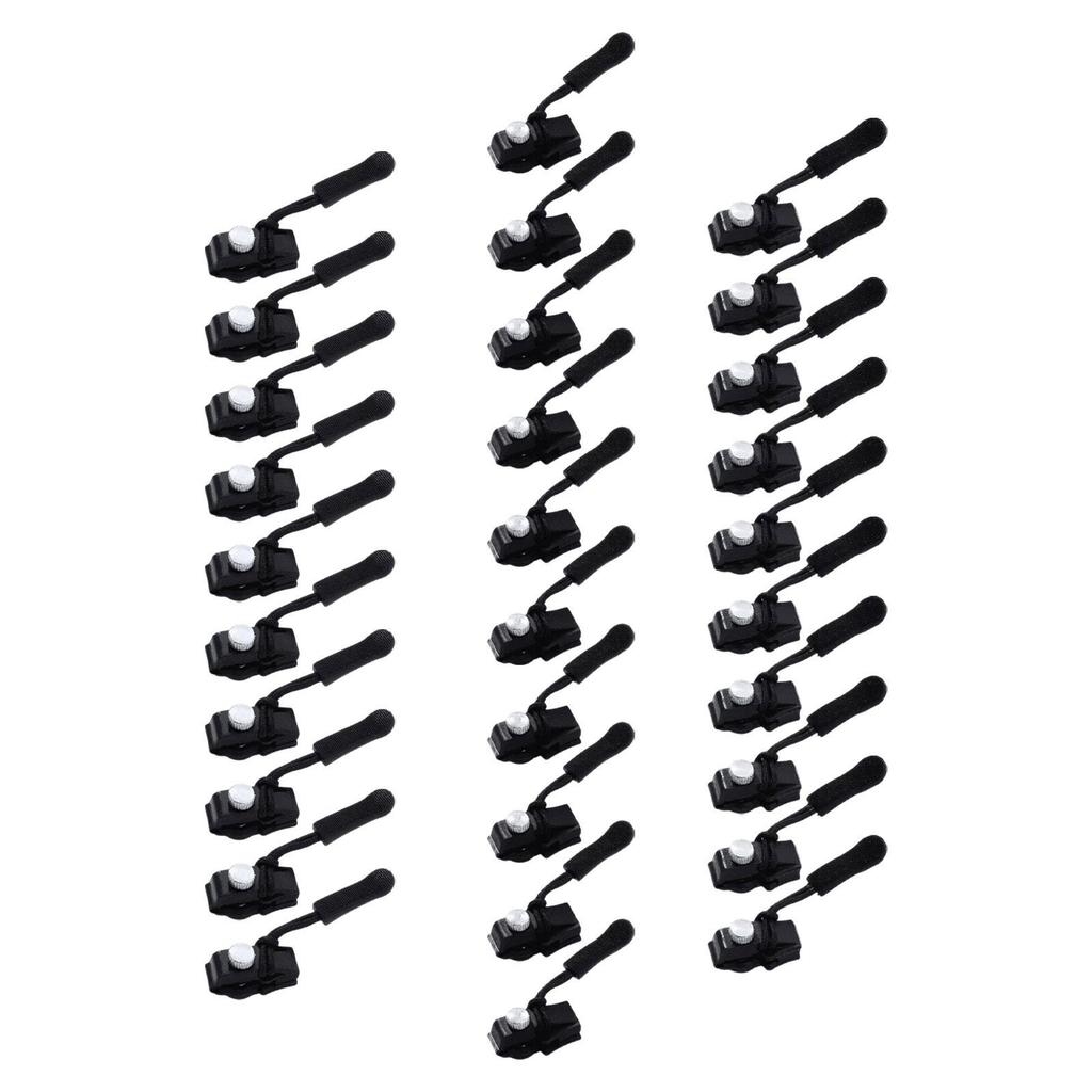 30 Pieces Zipper Repair Kit Detachable Zipper Pulls for Jeans Garment Jacket