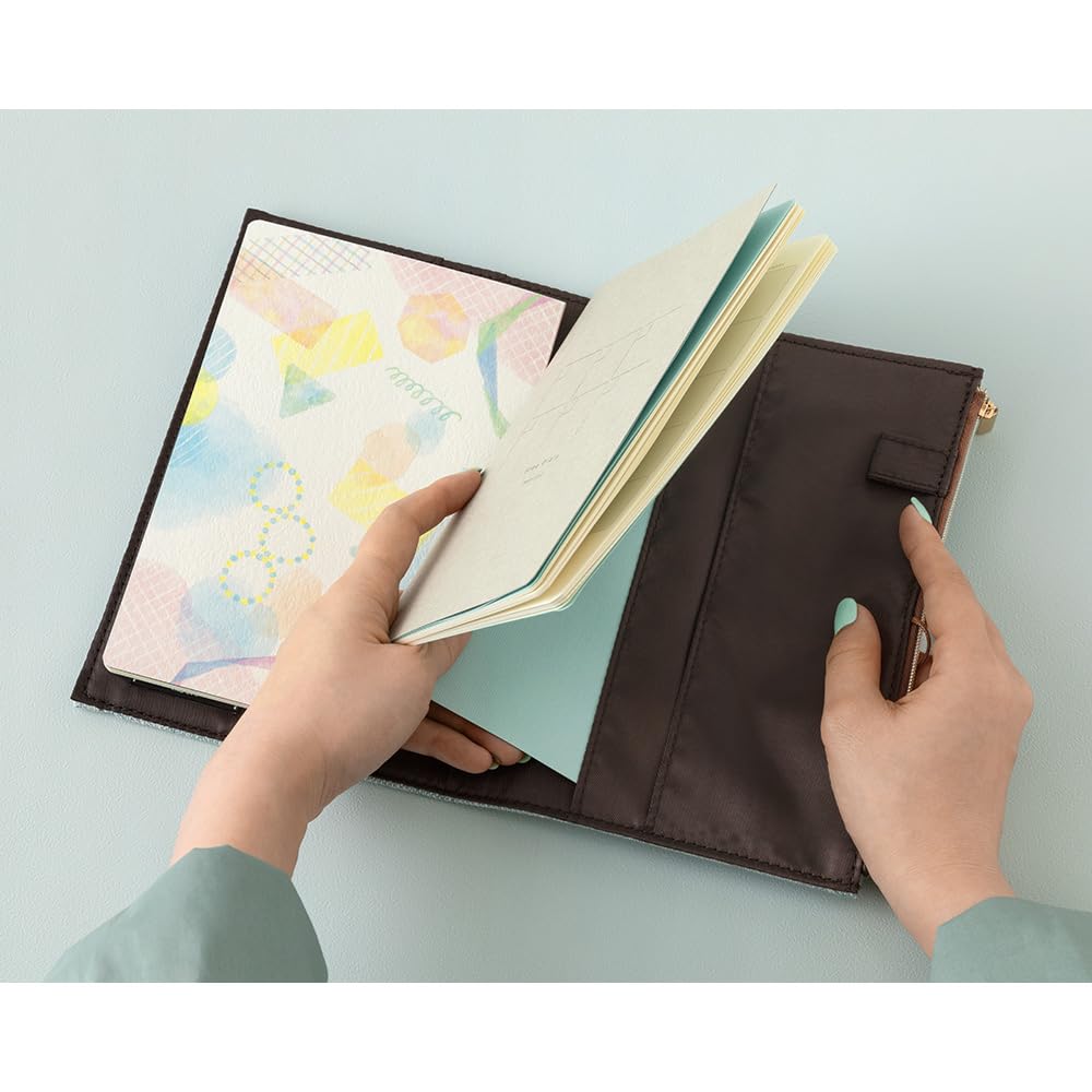 Midori Laid-Back Notebook Cover, B6, Fabric, Light Blue, 15361006