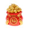 Fortunate Resin Chinese Money Bag Prosperity Figurine for Desk Home Wealth and Fortune Decor