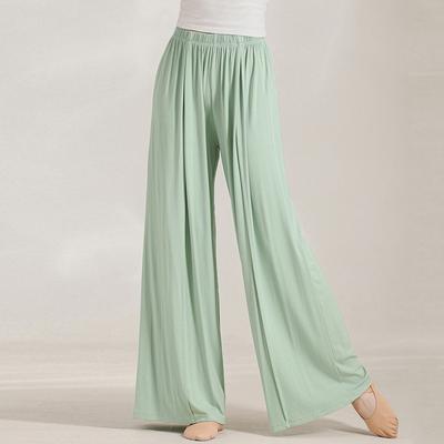 Moderner Tanzhosen Tanzübungsanzug für Damen Chinesischer Klassischer Tanz Weitbeinige Hosen für Frühling und Sommer Neuer Stil für Erwachsene Zum täglichen Tragen
