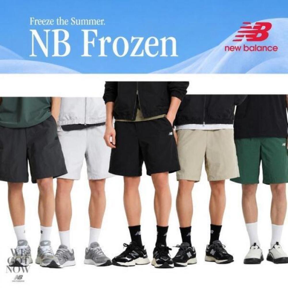 New Balance Unisex Basic Logo Nylon Shorts Nbnvgco223 BLACK／70 (XS)