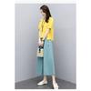 Women's Cotton Linen 2-Piece Set Short Sleeve Blouse & Wide Leg Pants