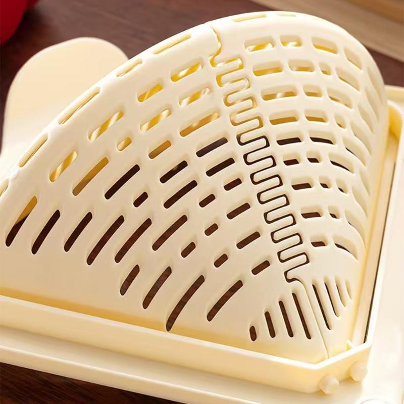 Triangular Magnetic Suction Drainage Filter Basket Corner Sink Strainer Twist Open Bottom Efficient Vegetable Draining