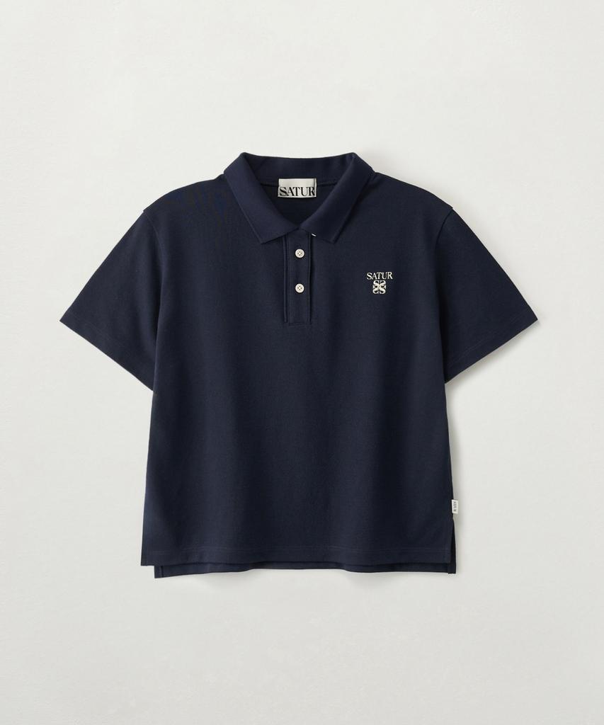 Seteo (W) Lauren Piqué Polo Short Sleeve T-Shirt Navy