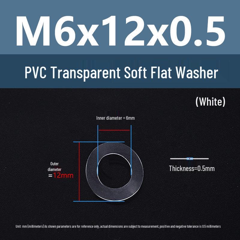 Yigu Transparent PVC Washer: Insulating Soft Rubber Gasket for Screws