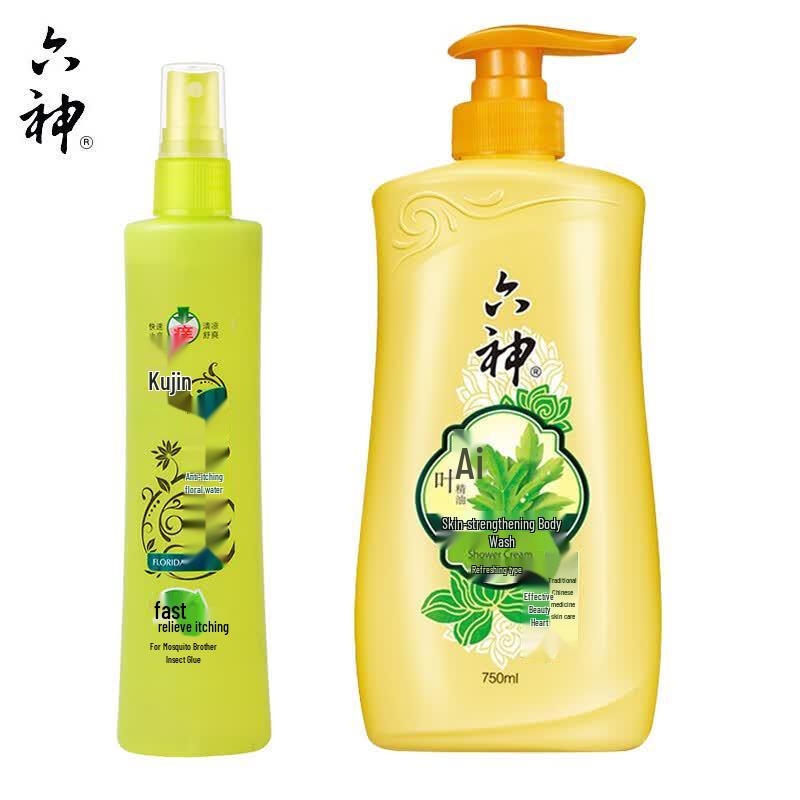 Liu Shen Itch Relief Florida Water & Cooling Mugwort Shower Gel Set