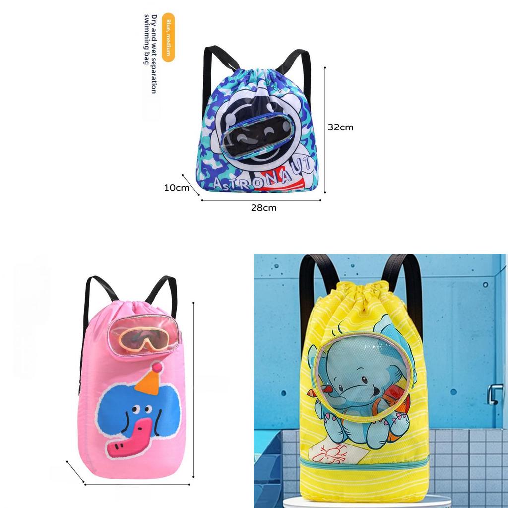 Padded Kids Swimming Backpack With Multifunctional Dry Wet Compartment For Beach And Travel