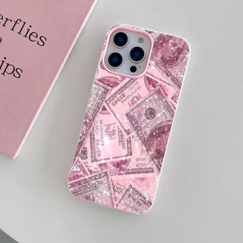 Pink Banknote Pattern Phone Case For iPhone 17 Pro Max XS XR X 11 13 12 14 15 16 7 8 Plus 16e 17 Air X XR XS Max Jelly Cover