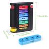 [Korean printing]Weekly Pill Organizer,1 Dispenser,7 Stackable Compartments Four Times-a-Da -Morning,Noon,Evening,and Bedtime