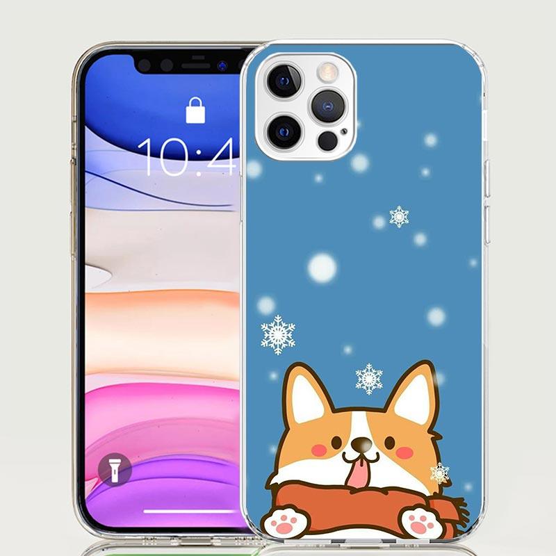 Cartoon Corgi Cute Dog Phone Case For iPhone 17 Air 16 15 Plus 11 14 Pro Max 13 Mini 12 7 8 + SE Pattern Art Customized Cover 17