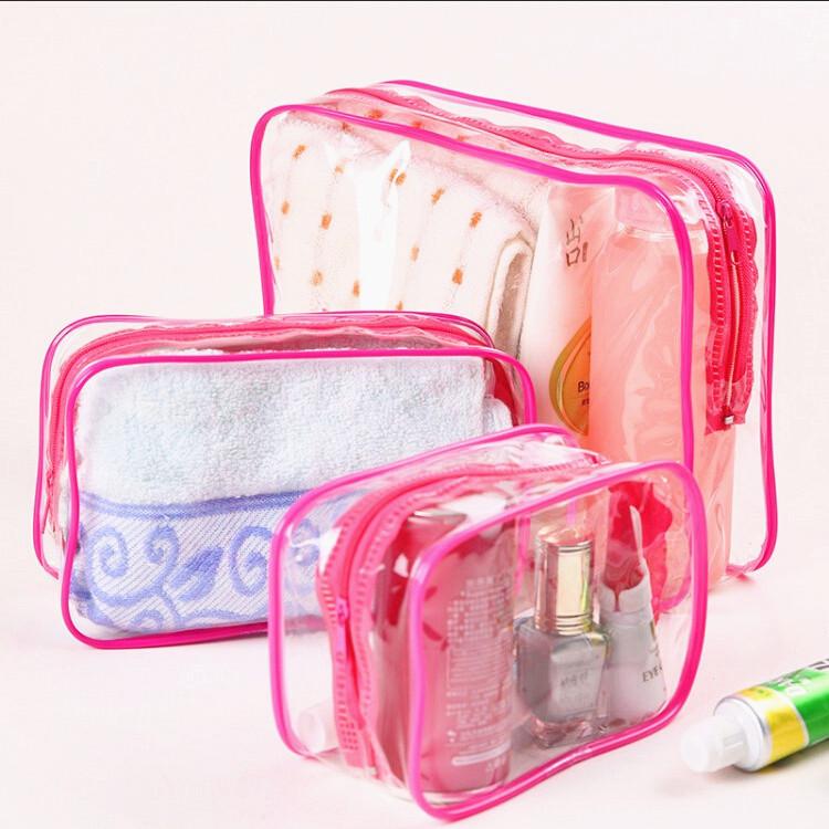 clear pvc toiletry bolsa
