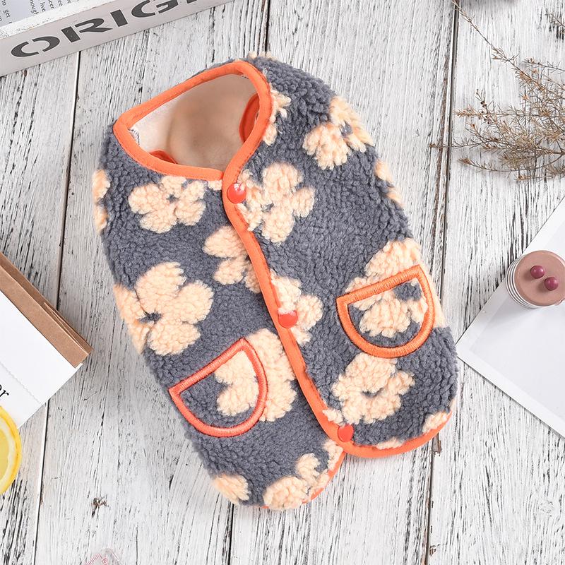 Sunflower Corgi Dachshund Lambswool Vest: Autumn/Winter Short-Legged Dog Clothing with Velvet