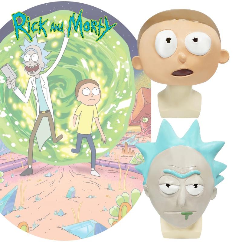 Rick And Morty Professor Latexmaske Halloween Anime Cosplay Kopfbedeckung DIY Spaß Geeignet für verschiedene Festivals