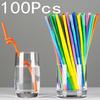 100Pcs Flexible Drinking Straws Kids Party Item Wedding Birthday Party