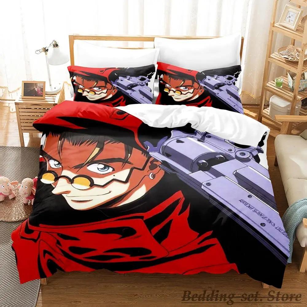 TRIGUN STAMPEDE Anime Bettwäsche Set Einzelbett Twin Full Queen King Größe Bettbezug für Erwachsenen Kinder Schlafzimmer