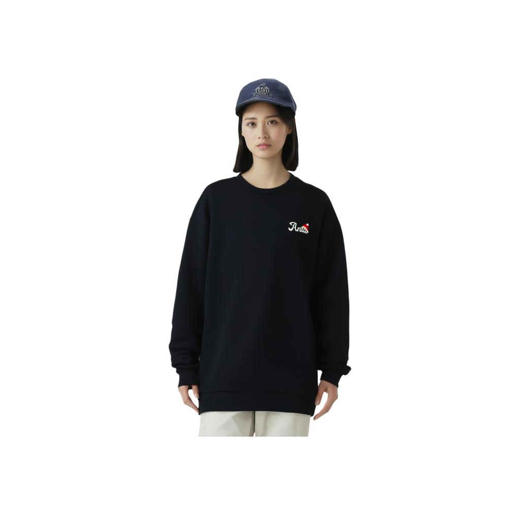 Anta Christmas Series Breathable Loose Sweatshirt With Back Letter Print Unisex sweatshirt 952618707-4