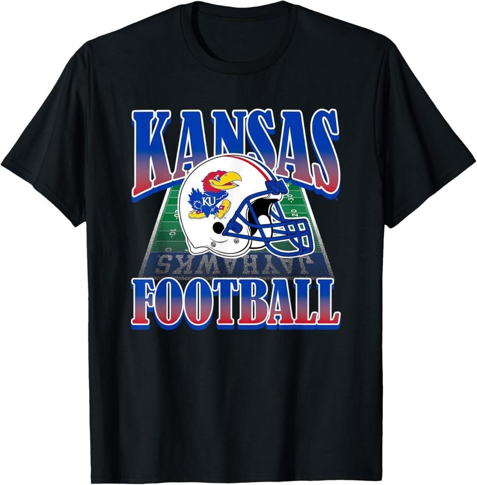 Kansas Jayhawks Vintage Football Helmet 90 s T-Shirt Unisex T-Shirt XL