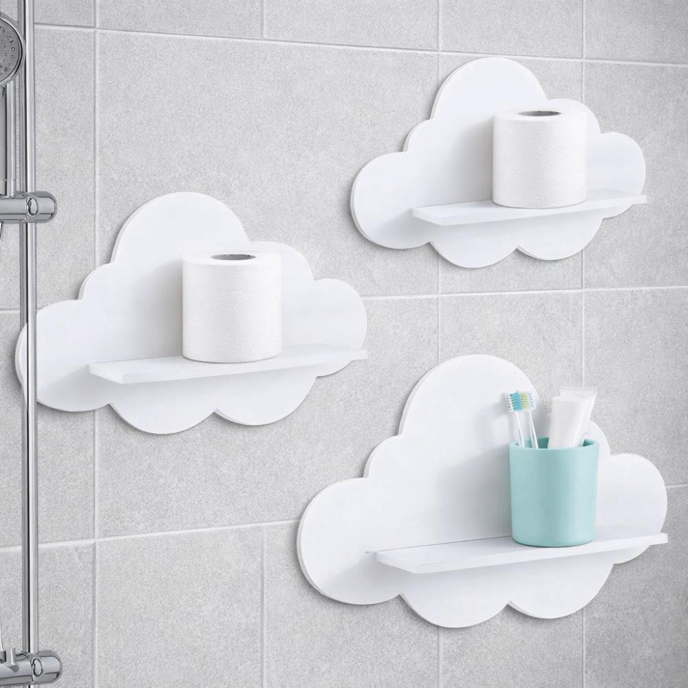 Minimalist Wall Storage Rack Durable Cloud Shape Shelf Home Decorative Wall Shelf Display  Bedroom