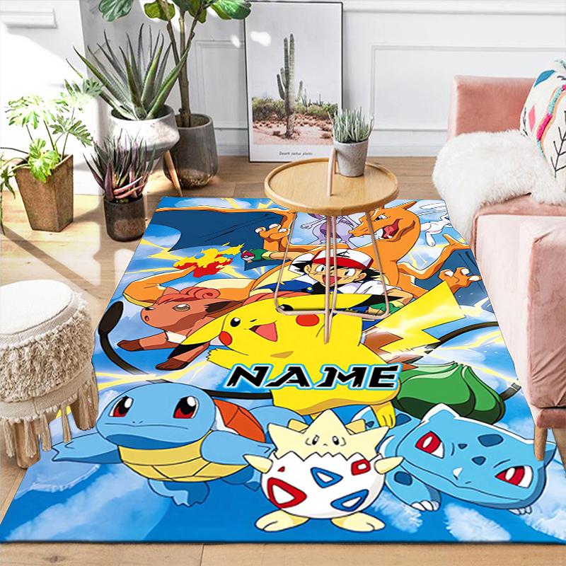 Custom 1Pc Pikachu Cyberpunk Artwork Rug Office Carpet Indoor Outdoor Entrance Doormat Nonslip Soft And Comfortable Living Room D2915212