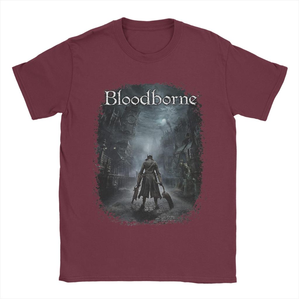 Summer Main Hunter in Yharnam For Gamers Novelty T Shirts 100 Cotton Tshirt for Adult Y2K Retro Cheap Short Sleeve Tees
