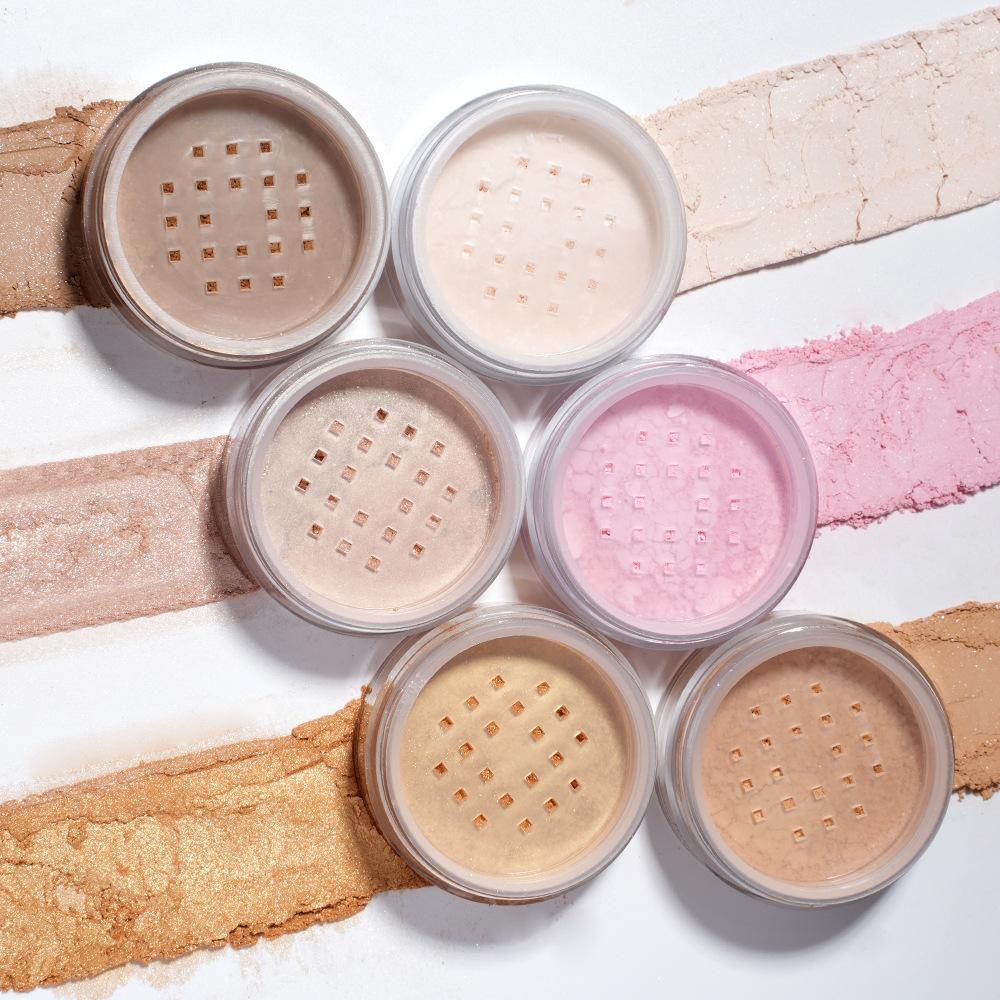 Julystar Pearlescent loose powder Concealer Diamond honey powder fine anti-sweat long-lasting oil-control matte setting powder