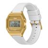 Authorized Ice-watch Watch, Men's and Women's, 022733, ICE Digit Retro, Metal, Gold, Mirror, White, Small, 32mm, Digital