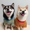 Cat and dog clothes new autumn striped T-shirt short-sleeved Teddy Schnauzer Shiba dog medium and small dog pet clothes