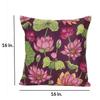 Housse de coussin KOKO MAISON INC. Jardin de lotus en polystain | Fermeture à rabat | Impression numérique