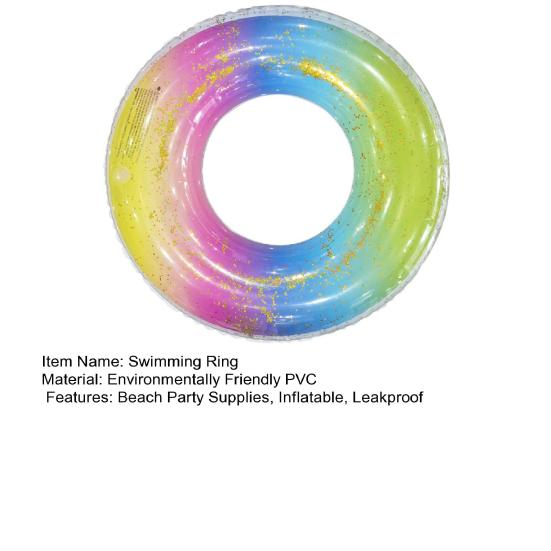 Kids Adults Swim Ring Inflatable Leakproof Thickened PVC Summer Outdoor Swimming Pool Float Tube Toy Beach Party Supplies