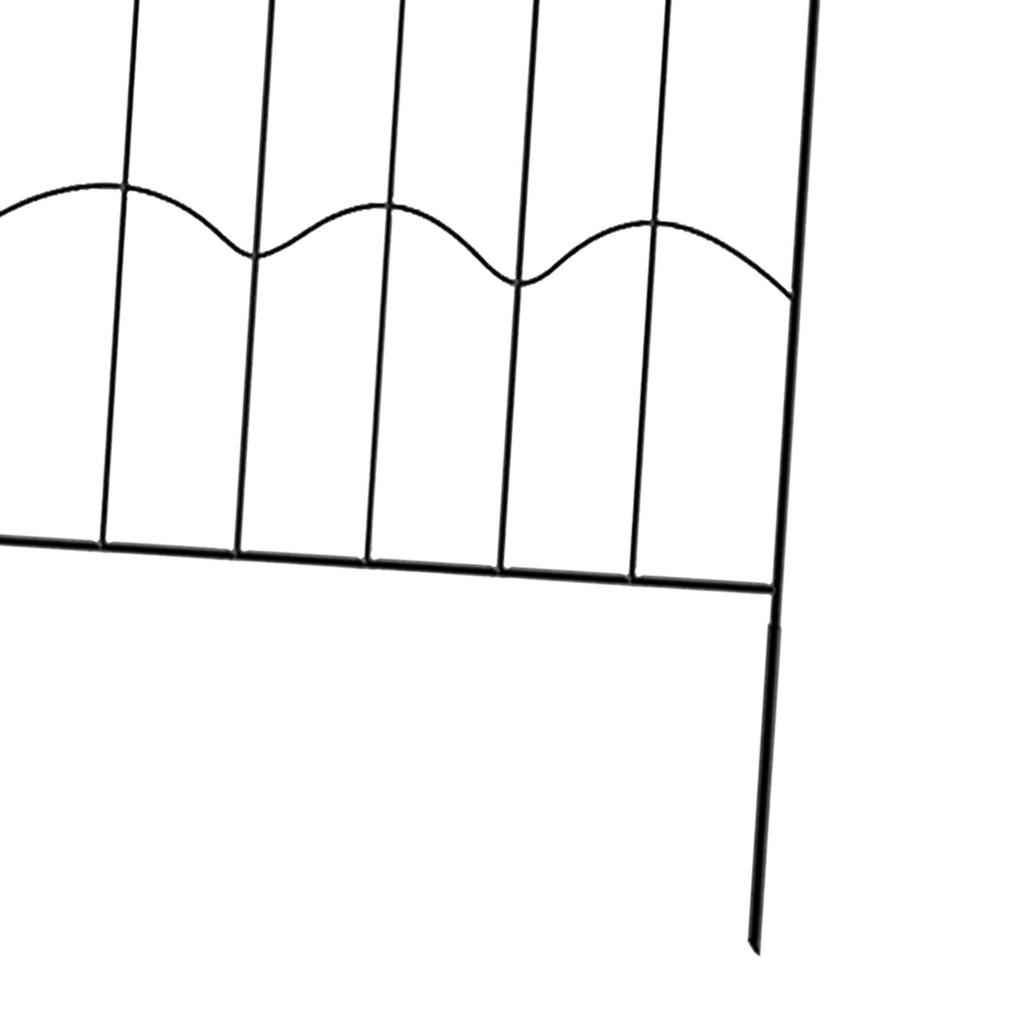 Garden Fence Panel Picket Edging Section Panels Metal Coated Animal Barrier for Wedding Prop Outdoor Backyard Porch Restaurant