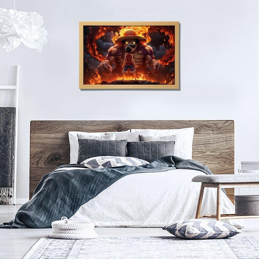 One Piece Luffy Anime Landschaft Wandkunst - Jungendlicher Stil für Schlafzimmer oder Wohnzimmer