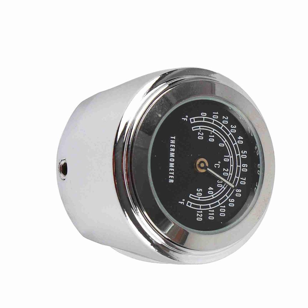 22 25mm Waterproof Motorcycle Handlebar Mount Temp Thermometer Accessories(black)
