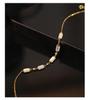 Retro Bamboo Forest Gold-Plated Bracelet: Exquisite White Shell Design for Women, Perfect for Spring and Summer.