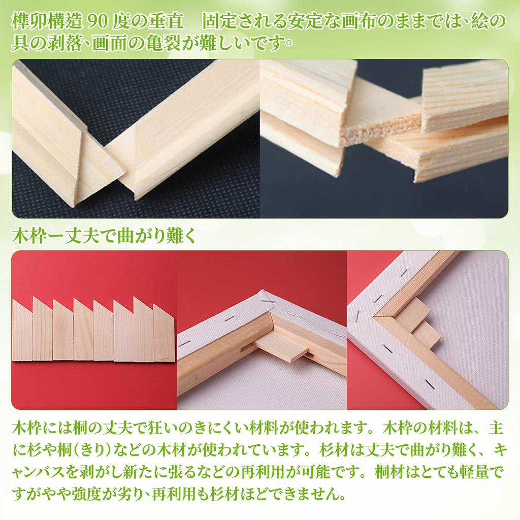 F3 8-piece set of stretched canvases, suitable for oil and acrylic painting (273mm x 220mm x 8 pieces)