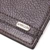 Reliable Male Clip Made of Genuine Grained Leather CANPELLINI Money Clip 21517 Brown