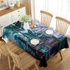 Tablecloth Landscape Waterproof Rectangle Table Cover House Amazing View Countryside Great for Parties, Holiday Dinner, Wedding
