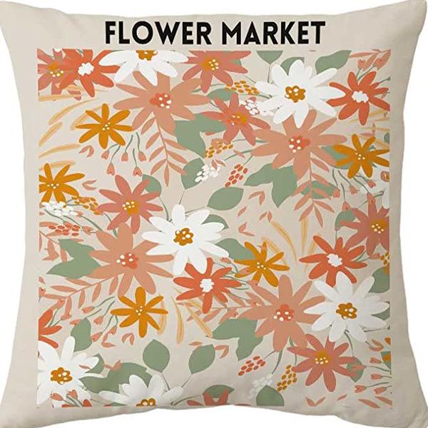 Modern Ins Style Pink Girl's Heart Pillow Case Nordic Linen Cushion Sofa Bedside Pillow