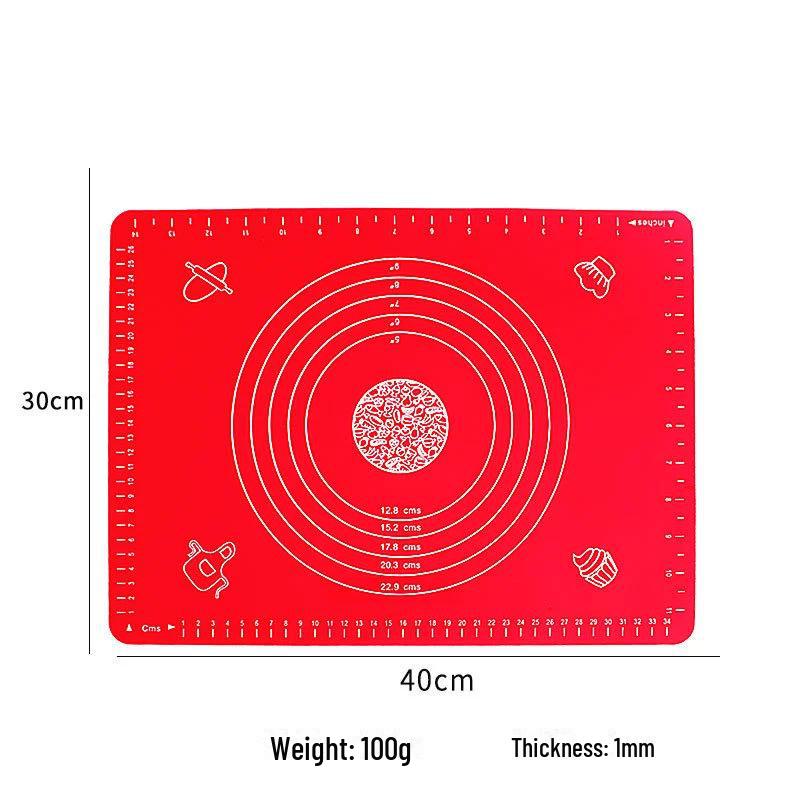 Large Non-Slip Silicone Kneading and Rolling Pad - Thick, Non-Stick Baking Mat