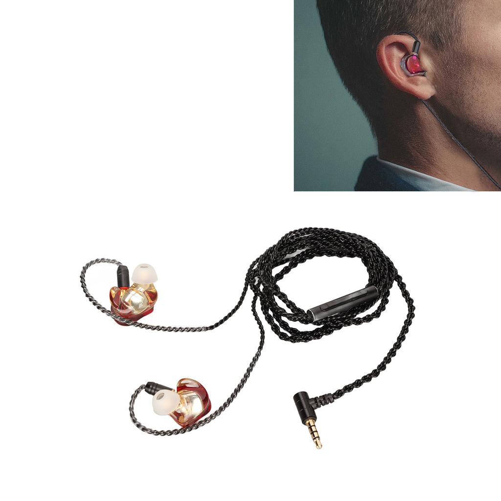 Wired Monitor Earbuds Crisp Treble Powerful Bass Pure Copper Unit Monitor Earphone with Detachable Cable