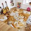Artistic Paper Flower Carpet 3D Scroll Pattern Mat Elegant Area Rug for Living Room Bedroom Home Decoration Bedroom Decor