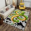 Green Dragon with Anime Style suitable as a non-slip mat for the living room or bedroom sofa