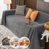 Black Sofa Cover Living Room 3 Seater Sofa Cover Furniture Protector Wear-resistant Scratch-resistant Four Seasons Universal